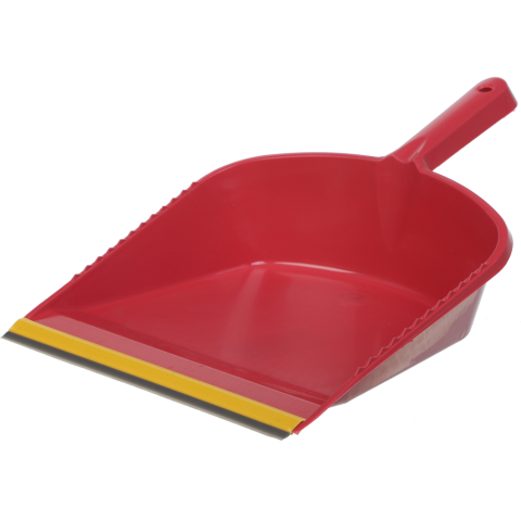 Совок для сміття Buroclean, коротка ручка з гумовою накладкою, колір асорті